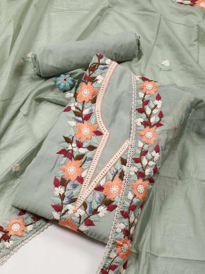 Meena Bazaar Embroidered Unstitched Dress Material