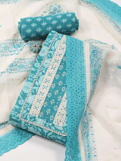 Meena Bazaar Printed Unstitched Dress Material