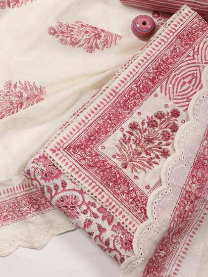 Meena Bazaar Printed Unstitched Dress Material