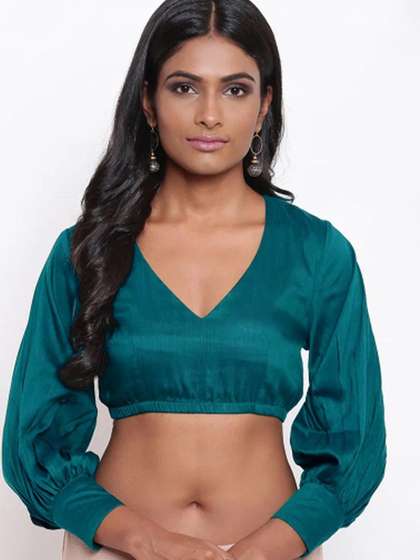 CULPI Cuffed Sleeves Crop Top