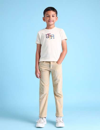 U.S. Polo Assn. Kids
                    Boys Cotton Classic Mid-Rise Slim Fit Trousers