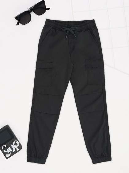 Pantaloons Junior Boys
                    Mid-Rise Pure Cotton Joggers Trousers