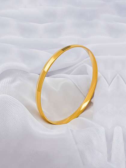 Saizen Men Gold-Plated
                      Kada Bracelet