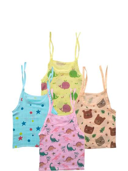 ARYA Kids Pack Of 4
                      Printed Basic Innerwear Vests