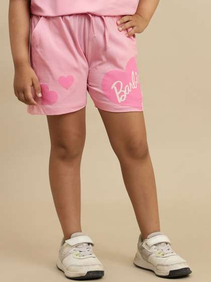 Kids Ville Girls Barbie
                    Printed Regular Shorts