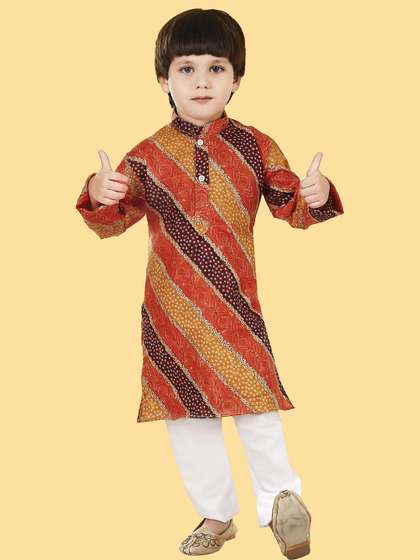 VISHESTA Boys Orange
                    Clothing Set