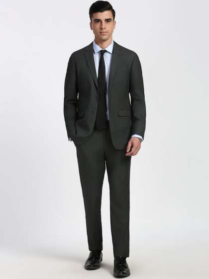 Peter England Elite
                        Textured Slim-Fit Single-Breasted Two-Piece
                        Formal Suit