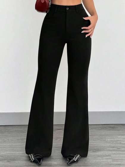 BROADSTAR Women
                      Bootcut Smart High-Rise Trousers