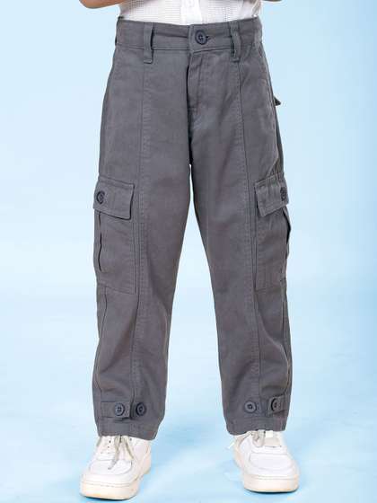 KiddoPanti Boys Relaxed
                    Wrinkle Free Cargos Trousers