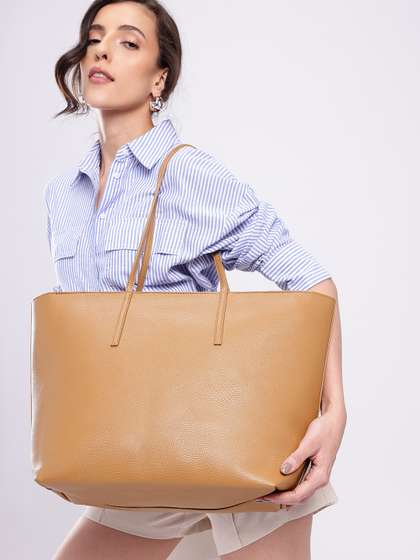 MANGO Textured
                        Oversized Structured Shoulder Bag