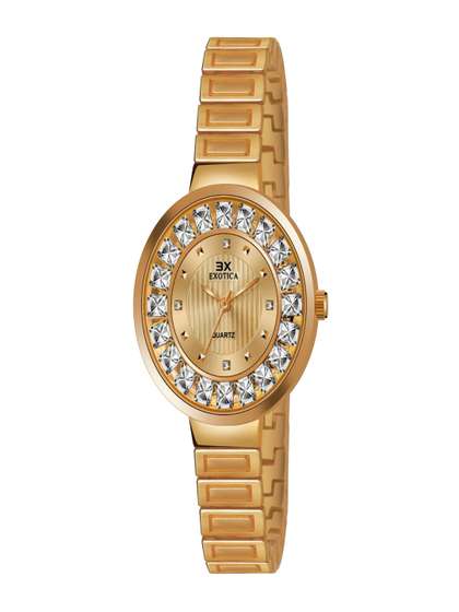 Exotica Fashion Girls
                    Embellished Bracelet Style Straps Watch
                    EX-5042-Gold
