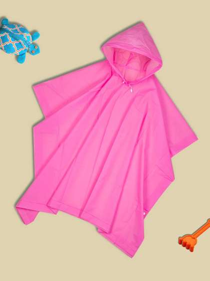Yellow Bee Girls
                        Hooded Rain Poncho Jacket