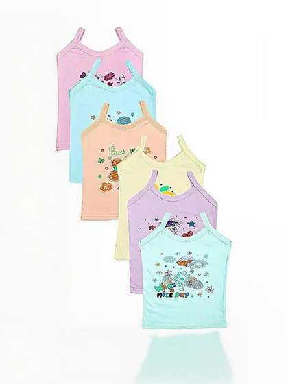CAVENDERS Girls Pack Of
                    6 Innerwear Vests