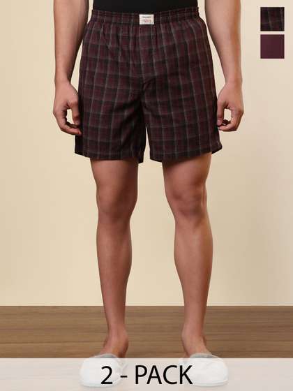 SleepZ by Raymond
                          Pack Of 2 Printed Pure Cotton Mid-Rise Boxer
                          AHBA00008-X1