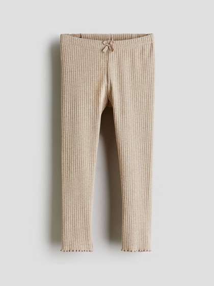 H&M Ribbed Cotton
                      Leggings