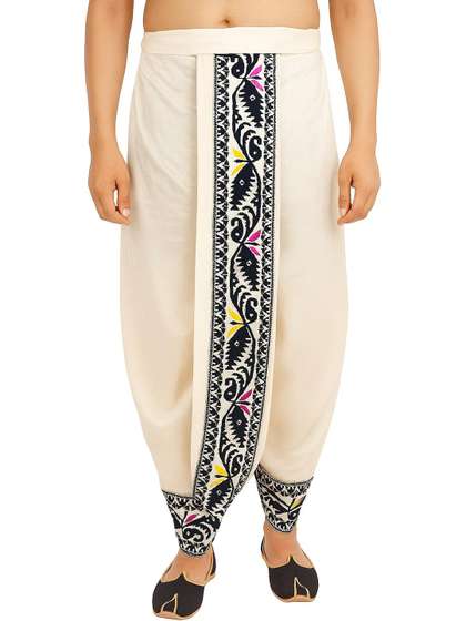 AMIT ONLINE Men
                        Jamdani Border Ready To Wear Self Design Dhoti
