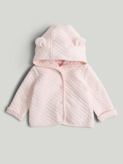 mothercare Girls Solid
                    Hooded Quilted Jacket