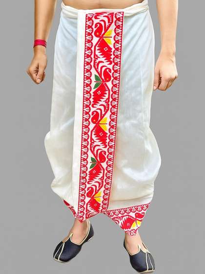 AMIT ONLINE Men
                        Jamdani Border Ready To Wear Dhoti