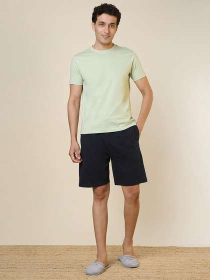 SleepZ by Raymond
                          Men Pure Cotton T-Shirt & Shorts Night
                          Suits