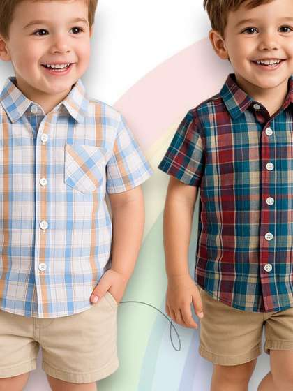KIDGARB Boys Pack Of
                        2 Printed Casual Shirts
