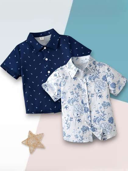 VANI COUTURE 2Pc
                          Boys Printed Casual Shirt