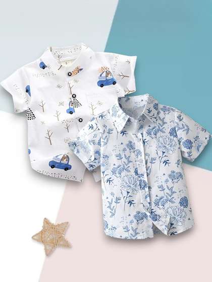 VANI COUTURE Boys Pack
                    Of 2 Printed Shirts