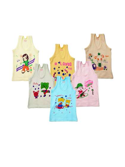 DESNUDA Kids Pack of 6
                    Cotton Vest