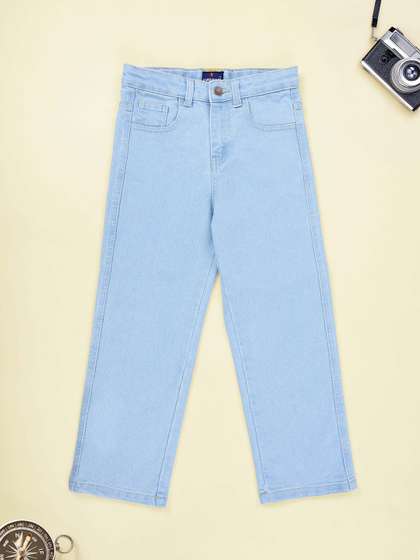 KiddoPanti Boys Straight
                    Fit Mid-Rise Stretchable Jeans