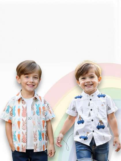 KIDGARB Boys Pack Of 2
                    Printed Casual Shirts