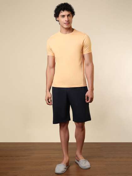 SleepZ by Raymond
                        Men Round Neck Pure Cotton T-Shirt & Shorts
                        Night Suit