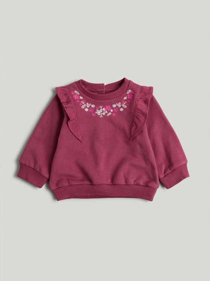 mothercare Girls
                      Printed Round Neck Sweatshirt