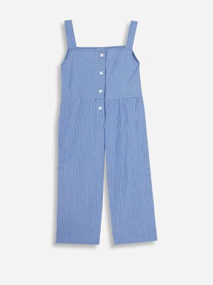KICO Girls Striped Basic
                    Jumpsuit