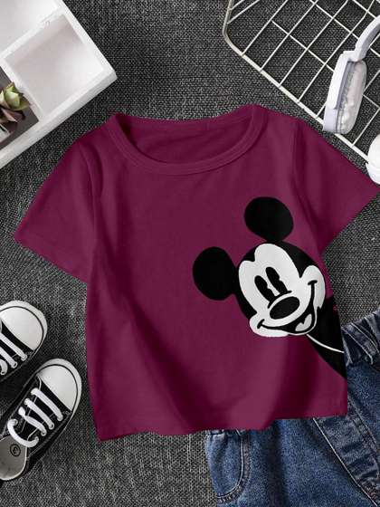 FIONAA TRENDZ Kids
                    Maroon Tshirts