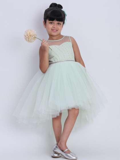 Toy Balloon kids Girls
                    Self Design Net Fit & Flare Dress
