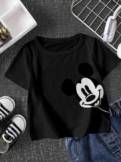 FIONAA TRENDZ Kids Black
                    Tshirts