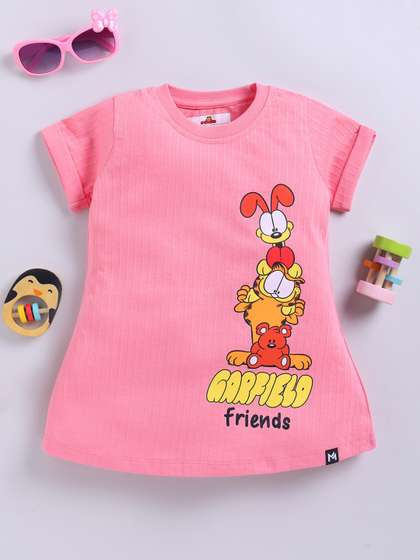 YK X Minute Mirth
                      Girls Garfield Printed A-Line Dress