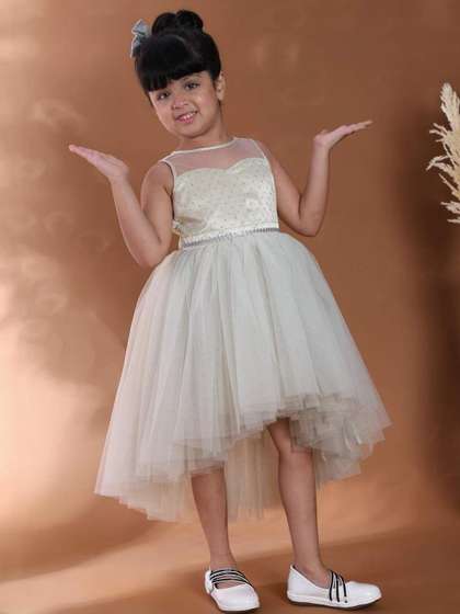 Toy Balloon kids Girls
                    Embellished Round Neck Fit & Flare Dress