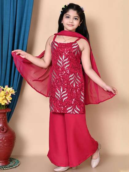 SPAMitude Printed
                          Cotton Blend Kurta & Palazzos