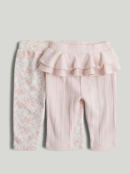 mothercare Girls Pack
                      Of 2 Printed Ankle-Length Leggings