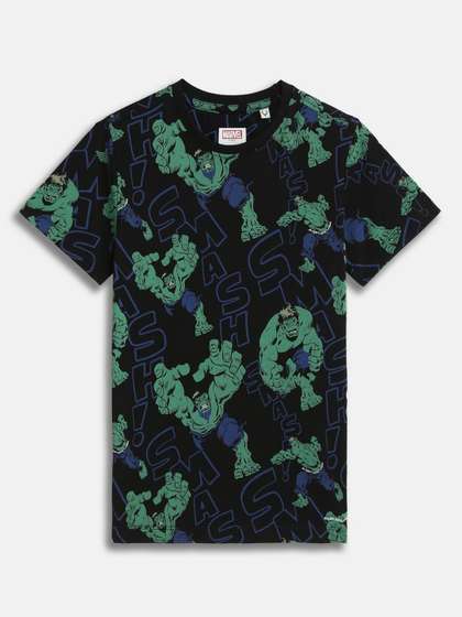 Allen Solly Junior Boys
                    Graphic Printed Round Neck Pure Cotton T-shirt