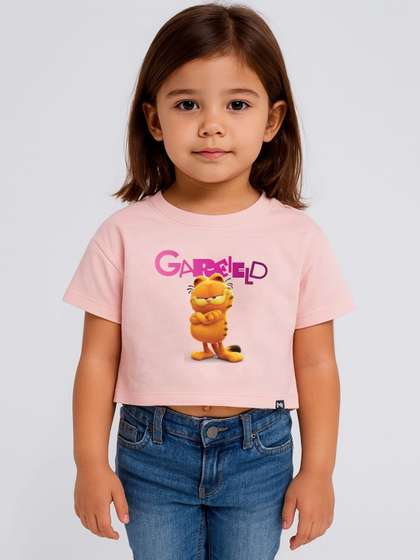 YK X Minute Mirth
                      Girls Garfield Printed T-shirt