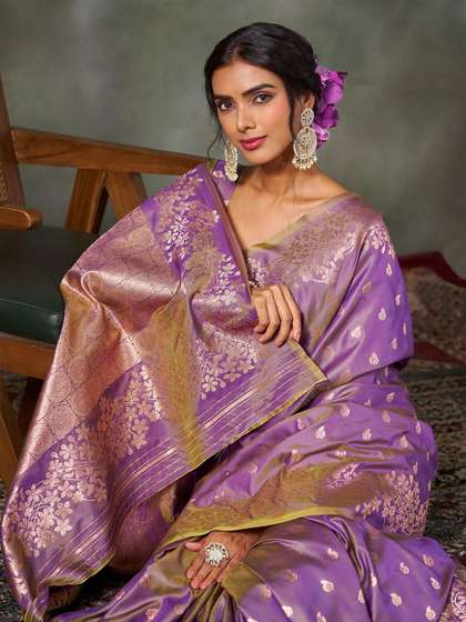 Mitera Woven Design Banarasi Silk Blend Saree