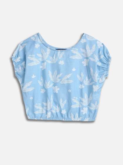 Allen Solly Junior
                      Girls Printed Extended Sleeves Cotton Top