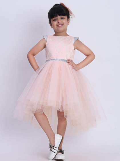 Toy Balloon kids Girls
                    Floral Printed Tulle Cap Sleeves Net Fit & Flare
                    Dress