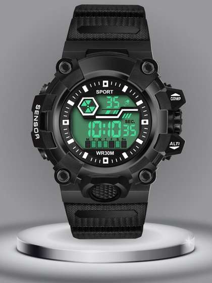 ON TIME OCTUS Kids Round
                    Dial & Bracelet Style Straps Digital Watch
                    DIGI-033 BLACK
