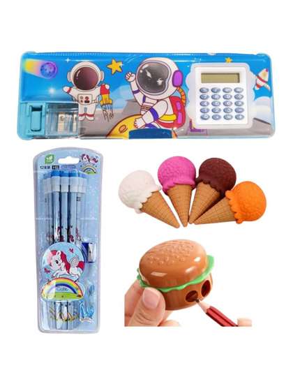 Kalra Magic Self Design
                    Pencil Box Combo Stationery With Erasers, Pencil Set
                    And Shapner