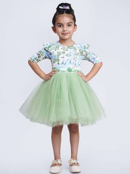 Toy Balloon kids Girls
                    Conversational Printed Fit & Flare Dress