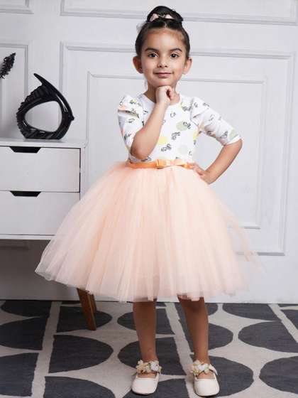 Toy Balloon kids Girls
                    Fit & Flare Dress With Belted Details