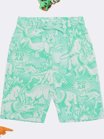 Pantaloons Junior Boys
                    Floral Mid-Rise Pure Cotton Shorts
