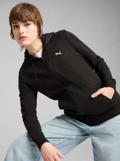 Puma Women
                          Essentials Brand Logo Full-Zip Cotton Hoodie
                          Sporty Jacket